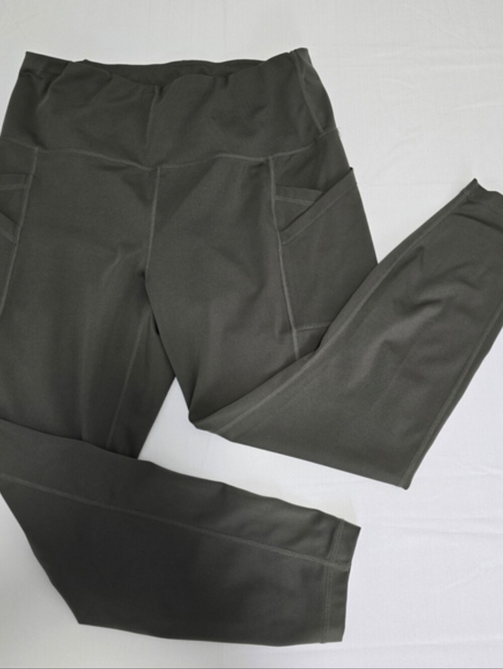 Velocity High Rise Olive Women's Leggings With Pockets Size XL